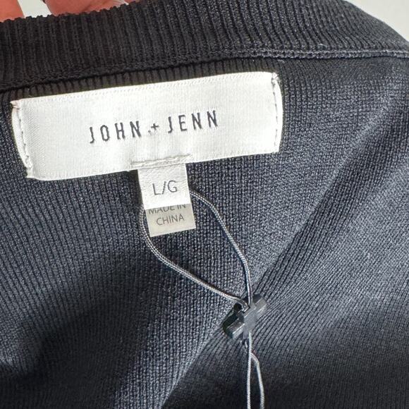 John‎ and Jenn Ruffle Off The Shoulder Black Knit Blouse Women’s Size Large NWOT - Picture 7 of 9